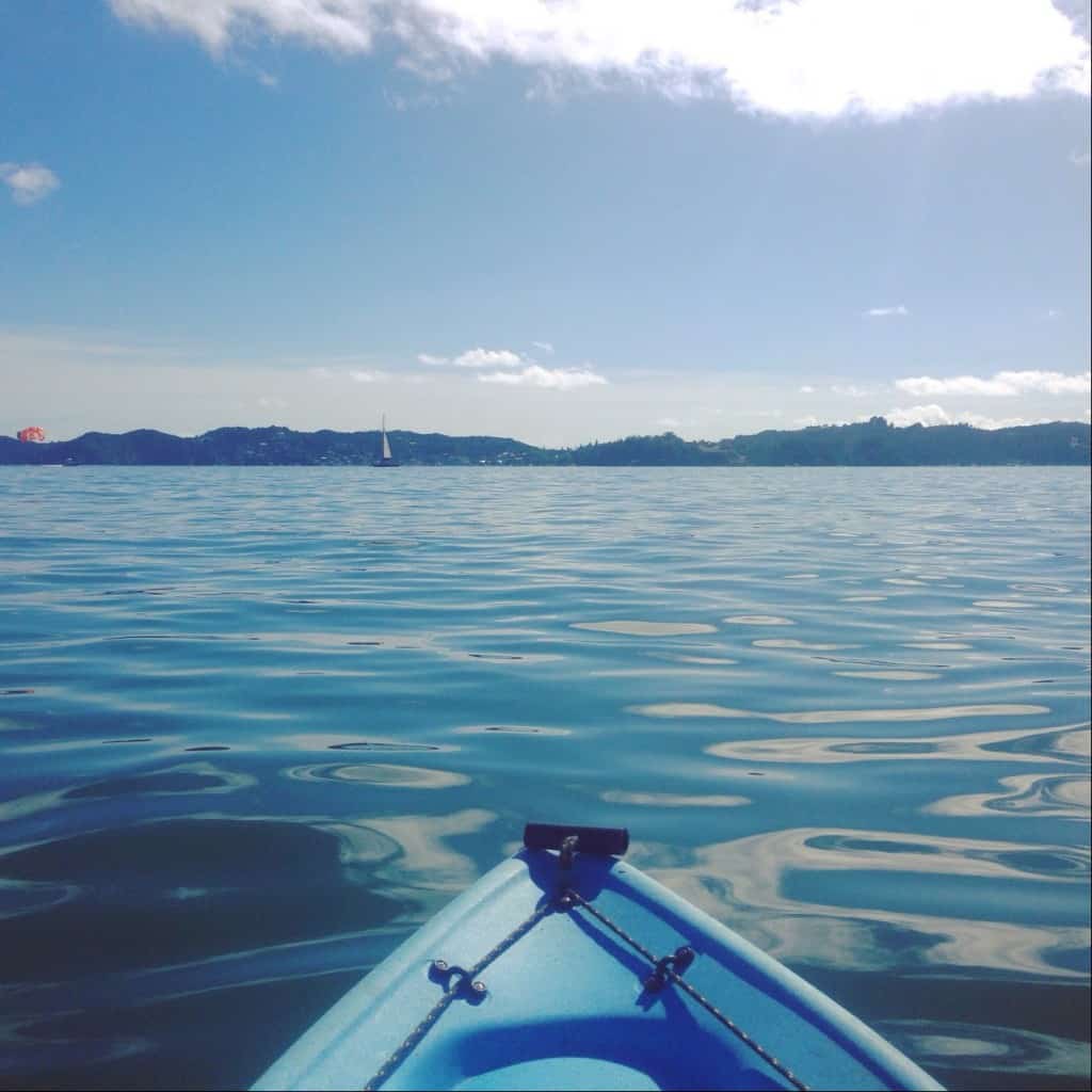 What a beautiful day, kayaking in Paihia in the Bay of Islands! This is the view I had...