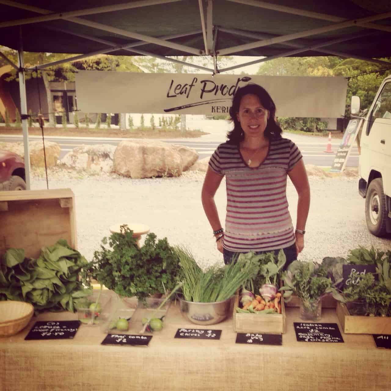 I sometimes have a stall at The Old Packhouse Market, Kerikeri, for Leaf Produce, selling my homegrown lettuces and herbs.