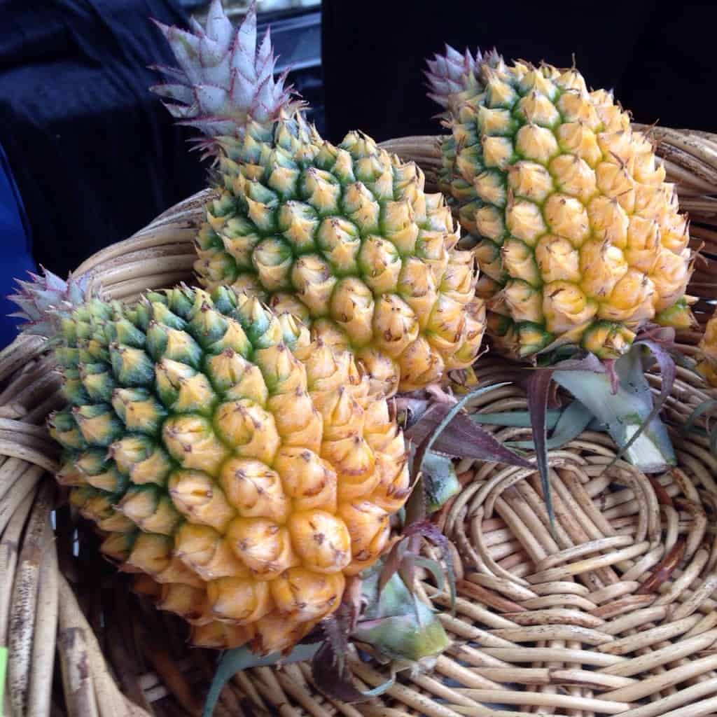 Northland NZ pineapples at the Bay of Islands Farmers' Market in Kerikeri