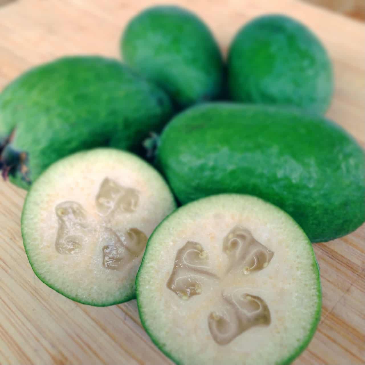 What are feijoas? No, they're not naked kiwi fruit!